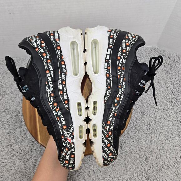 Nike Mens 10 Air Max 95 Just Do It 2018 Black Daily Casual Sneaker AV6246-001 - Picture 8 of 13